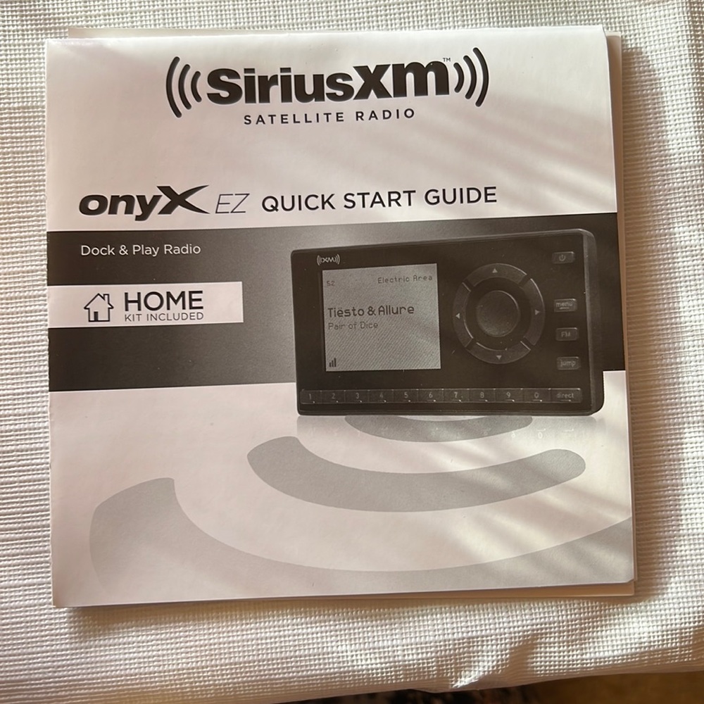 Sirius XM Satellite Radio Onyx EZ Dock & Play with Home Kit
